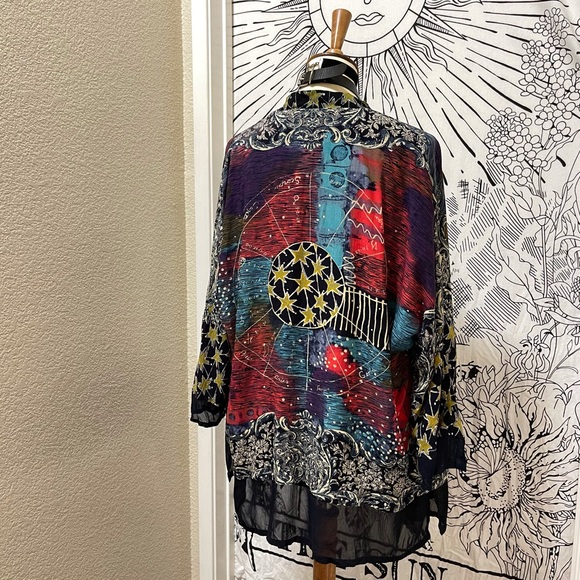 🌈 Gorgeous Vintage bohemian zodiac top - Picture 10 of 13